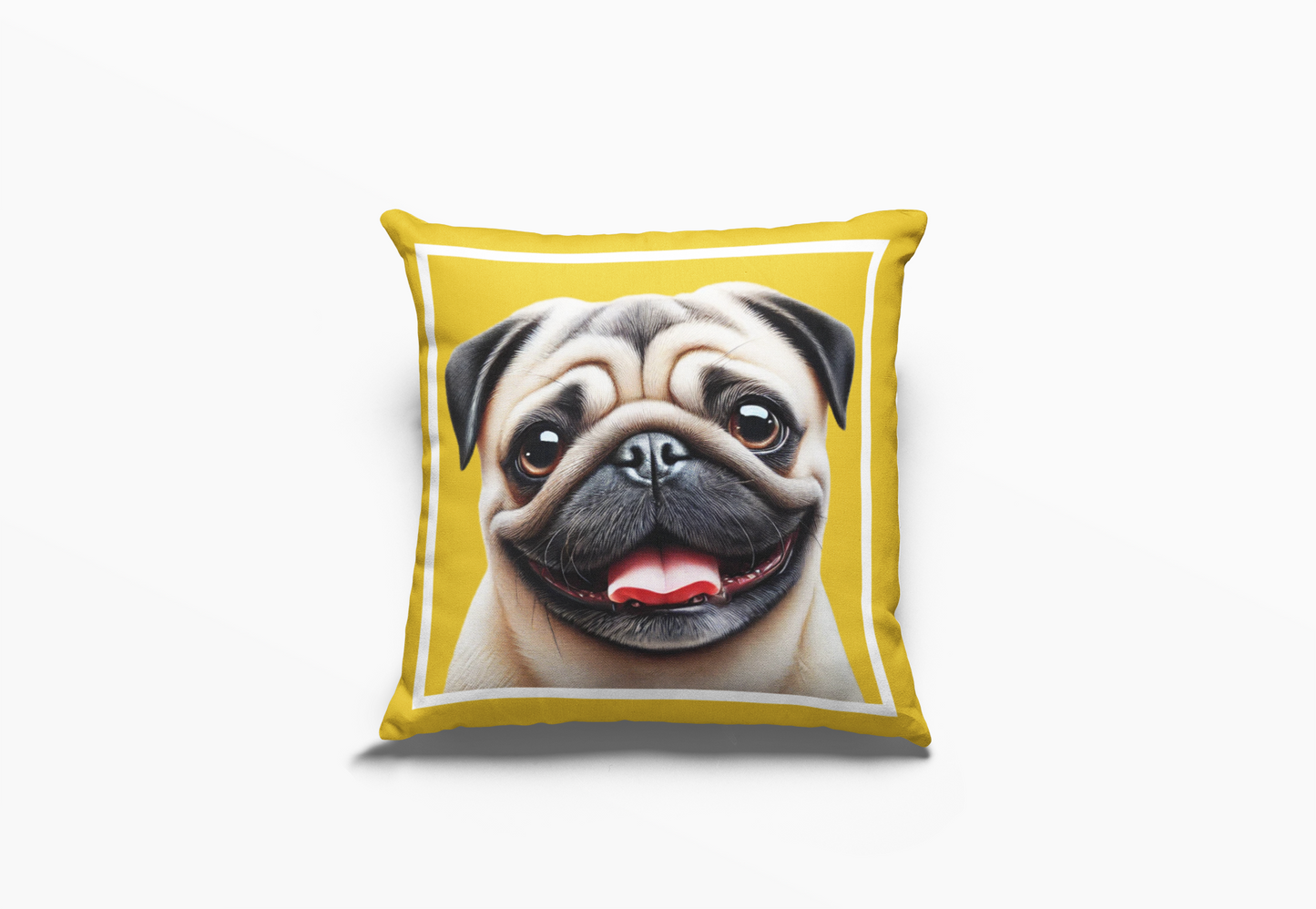 Pip en Pop Dekor Geel Pug Kussing