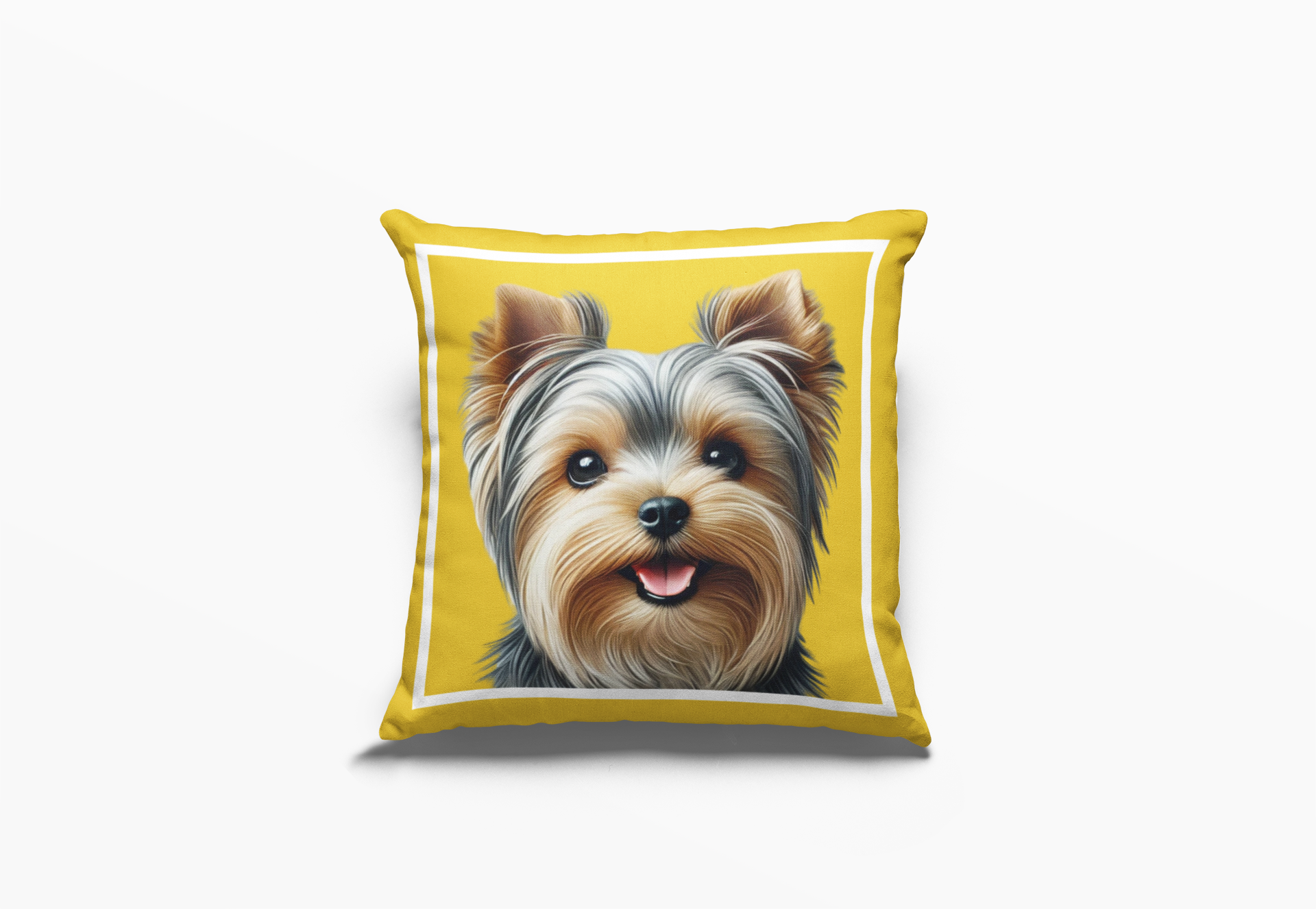 Pip en Pop Dekor Geel Yorkie Kussing