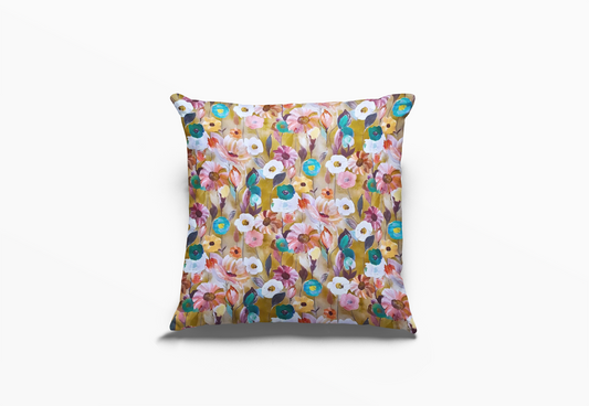 Pip en Pop Dekor Goud Blomme Kussing Agterkant