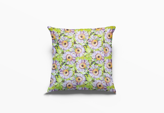Groen Sonneblomme Agterkant van Kussing