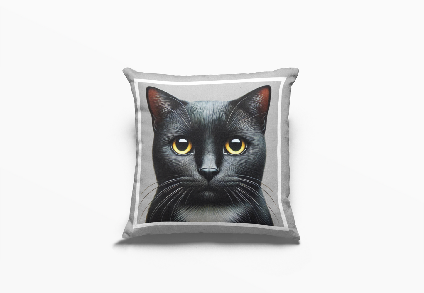 Pip en Pop Dekor Grys Swart Kat Kussing