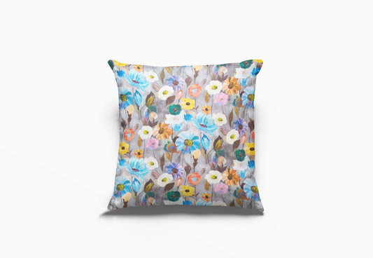Grys Blomme Agterkant van Kussing