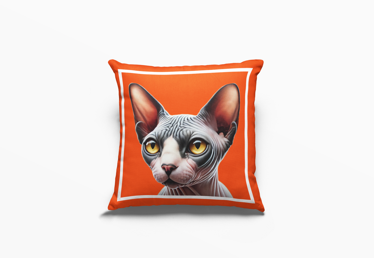 Pip en Pop Dekor Oranje Sphynx Kat Kussing