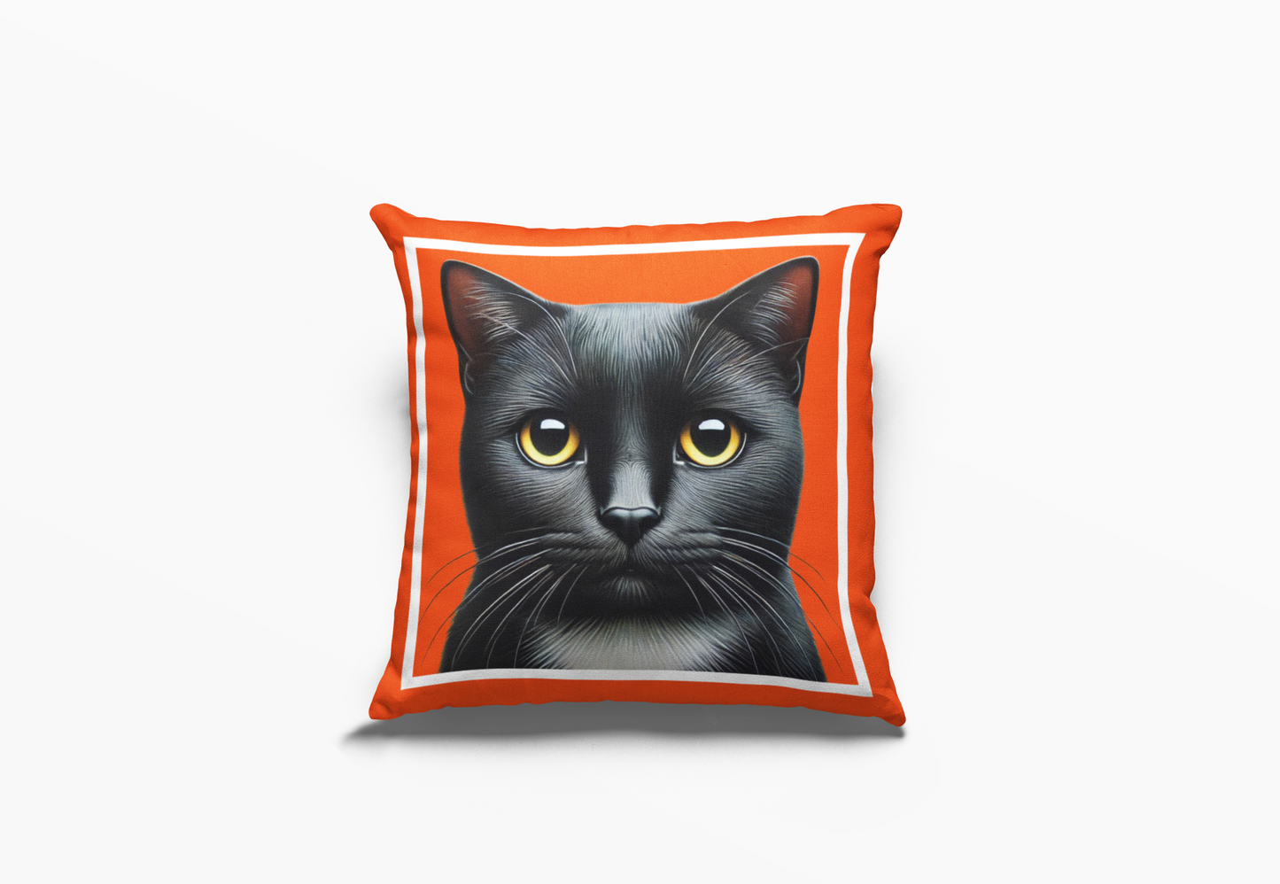 Pip en Pop Dekor Oranje Swart Kat Kussing