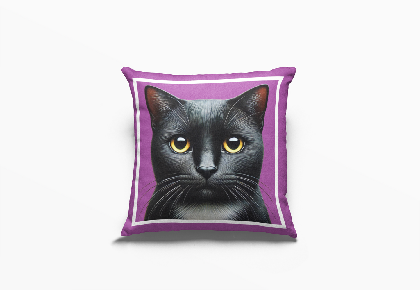 Pip en Pop Dekor Pers Swart Kat Kussing