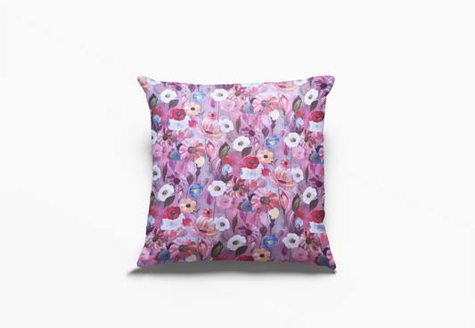 Pip en Pop Dekor Pienk Blomme Kussing Agterkant