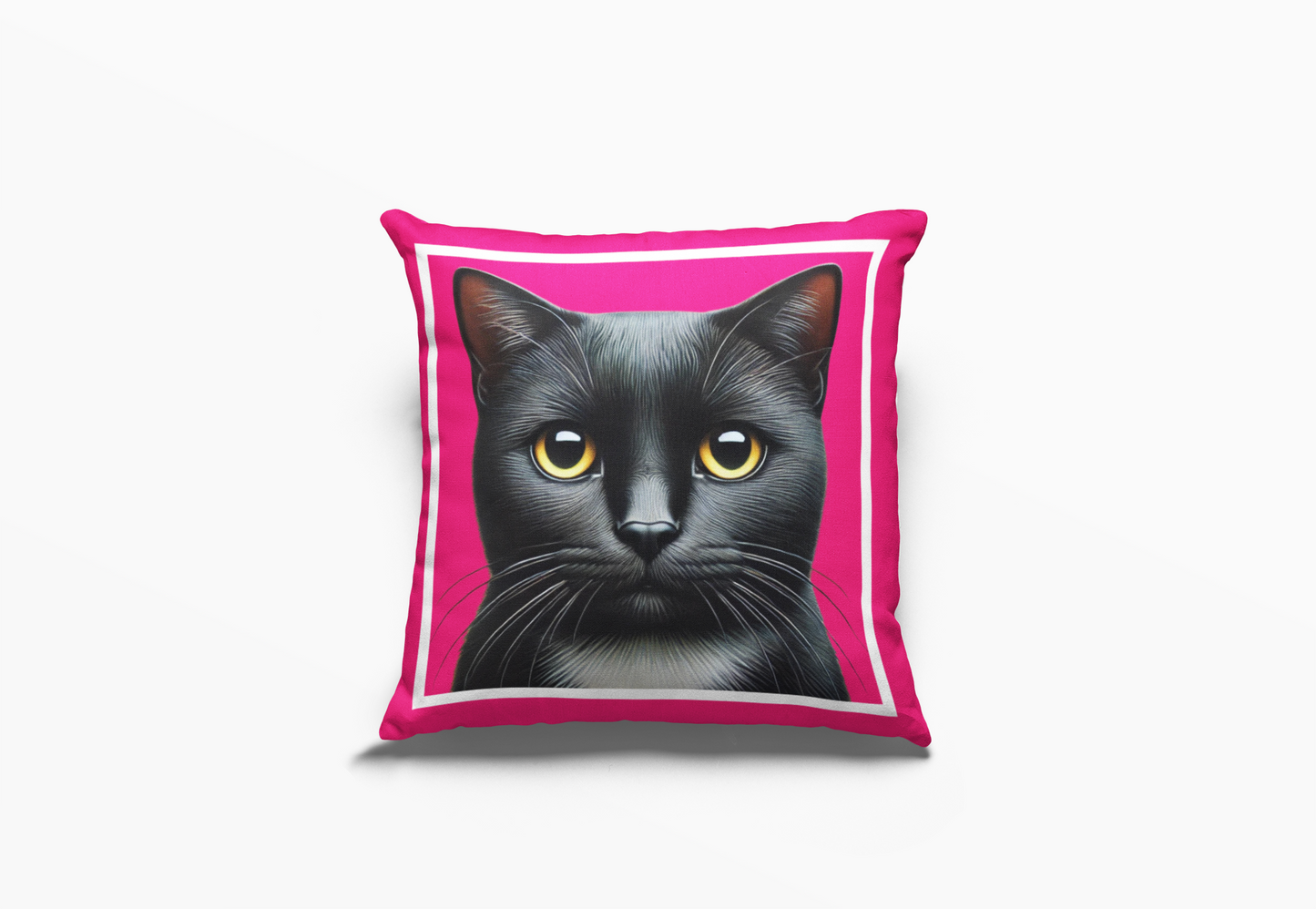 Pip en Pop Dekor Pienk Swart Kat Kussing