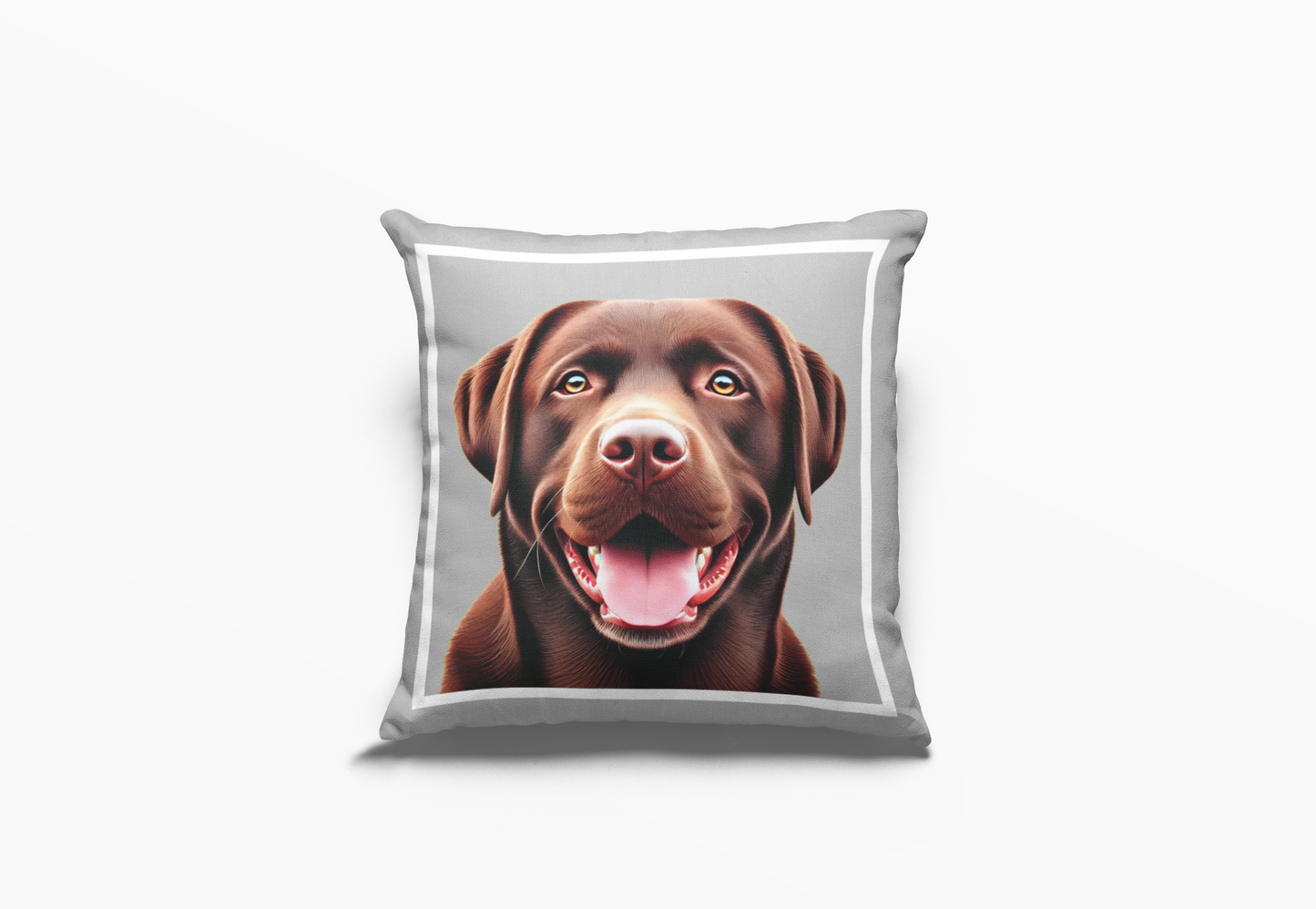 Pip en Pop Dekor Sjokolade Labrador Grys Kussing