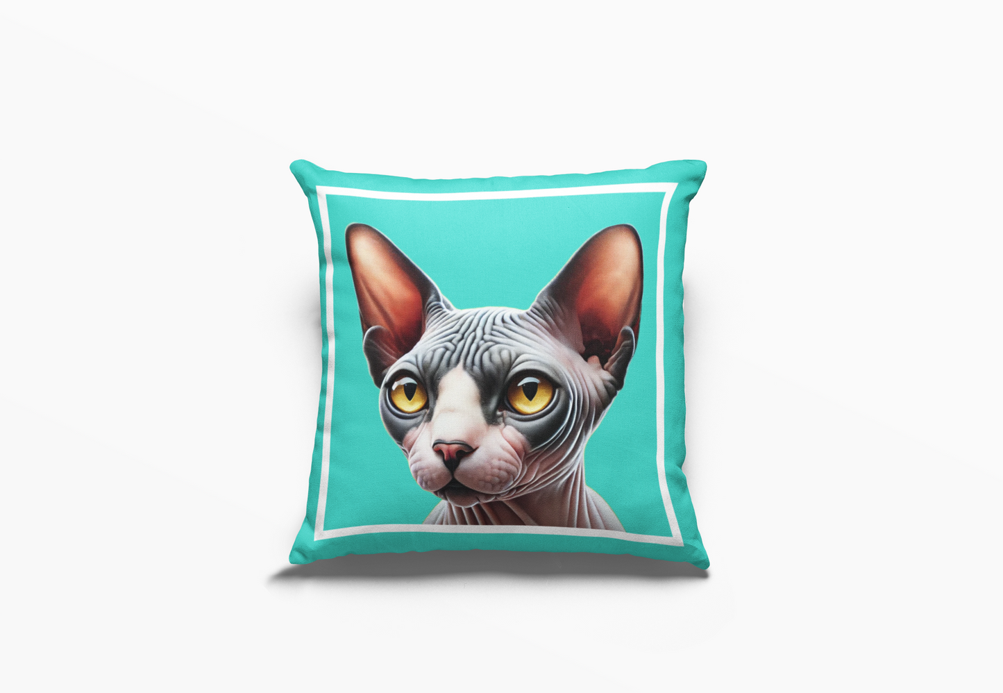 Pip en Pop Dekor Turkoois Sphynx Kat Kussing