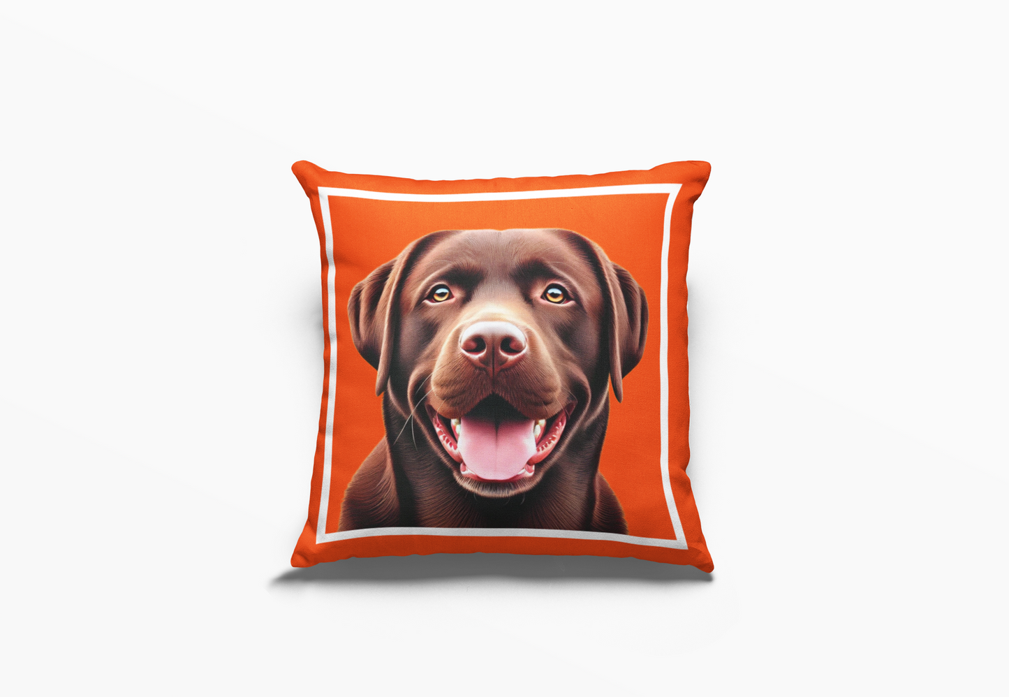 Pip en Pop Dekor Sjokolade Labrador Oranje Kussing