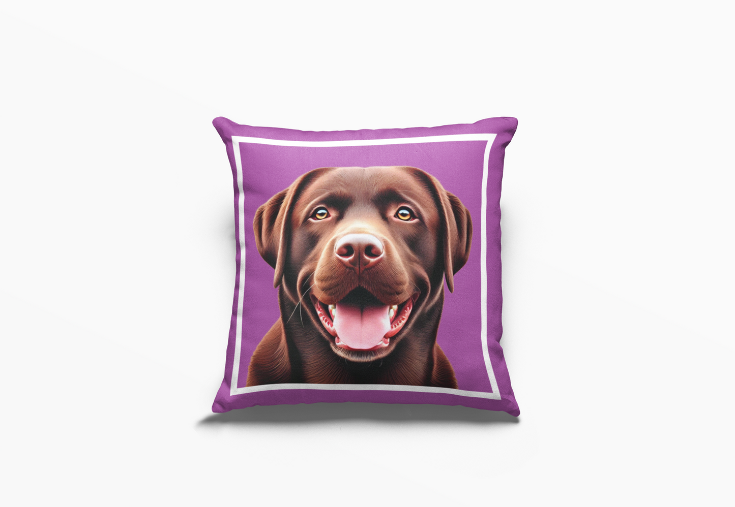 Pip en Pop Dekor Sjokolade Labrador Pers Kussing